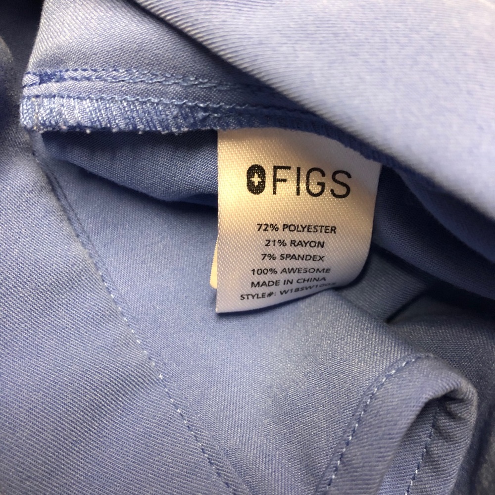 Figs Technical Collection Blue Button Down Top Cco - image 5